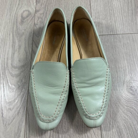 Vagabond Mint Green Leather Women's Loafers - Picture 1 of 11